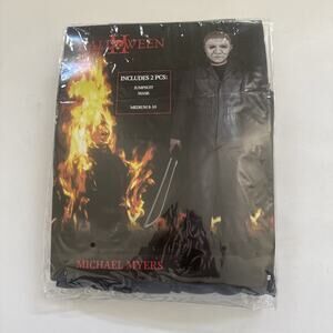 Halloween Michael Myers Jumpsuit‎ & Mask Costume Size Youth M 8-10 New Halloween